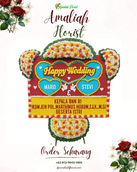 Papan Bunga Pernikahan Sempu